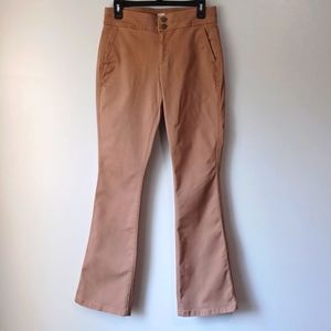 Gap Size 4 bootcut pants long khaki pants, zipper button front closure.
